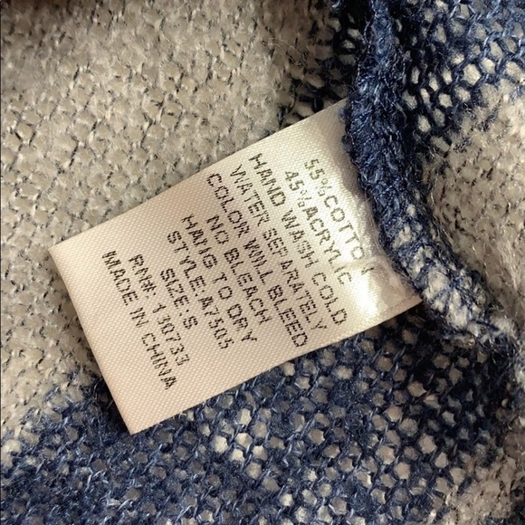 Umgee loose knit grommet sleeve sweater stripe women’s small - Picture 7 of 7